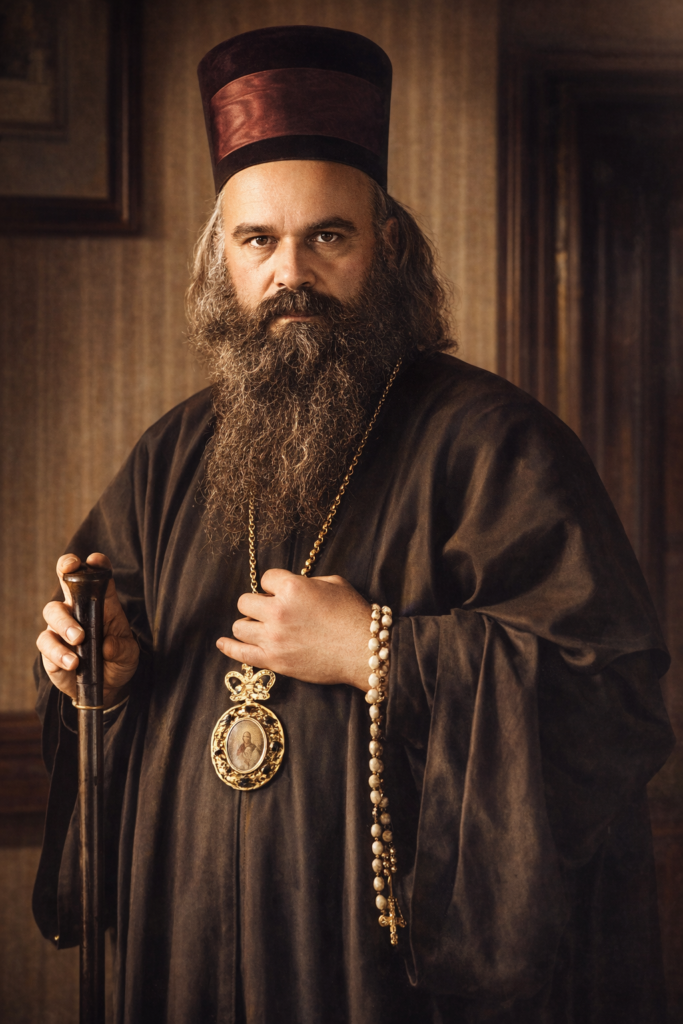 Ortodoski episkop u crnoj odori