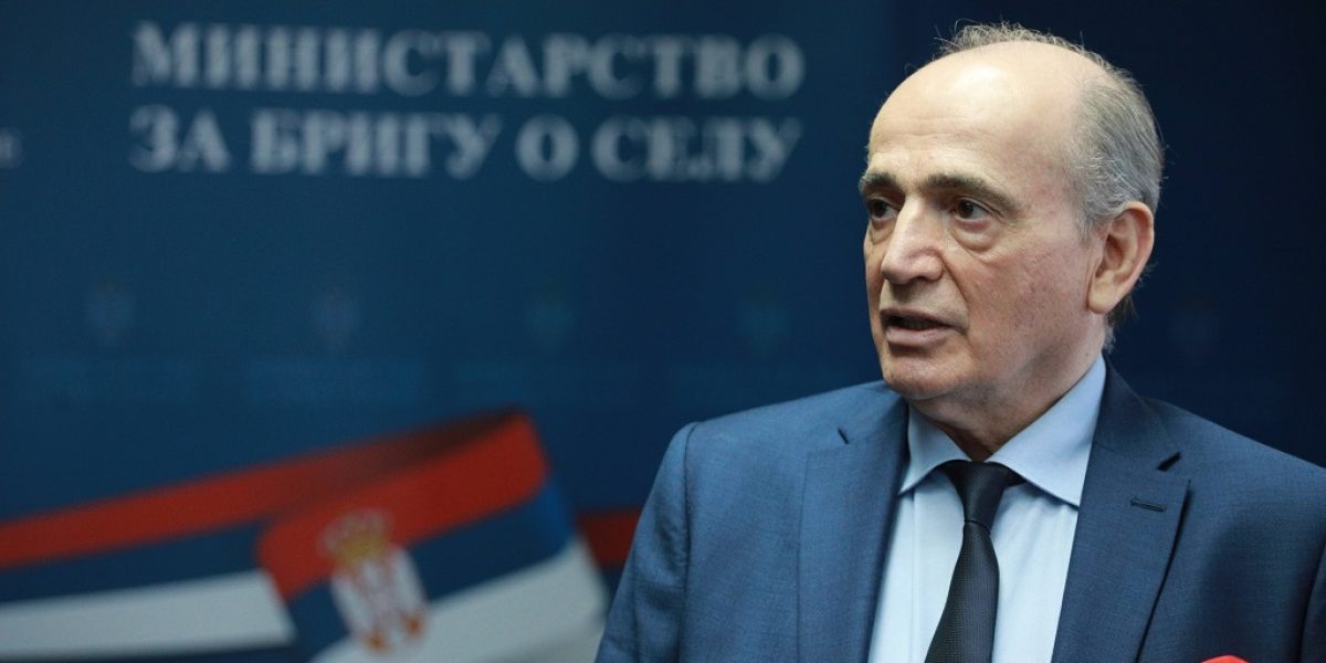 Beograd, 6.05.2021. - Ministar za brigu o selu Milan Krkobabic (na fotografiji) i nadbiskup beogradski Stanislav Hocevar obratili su se novinarima po zavrsetku danasnjeg sastanka u Palati Srbija u Beogradu. (BETAPHOTO/MILOS MISKOV/DS)