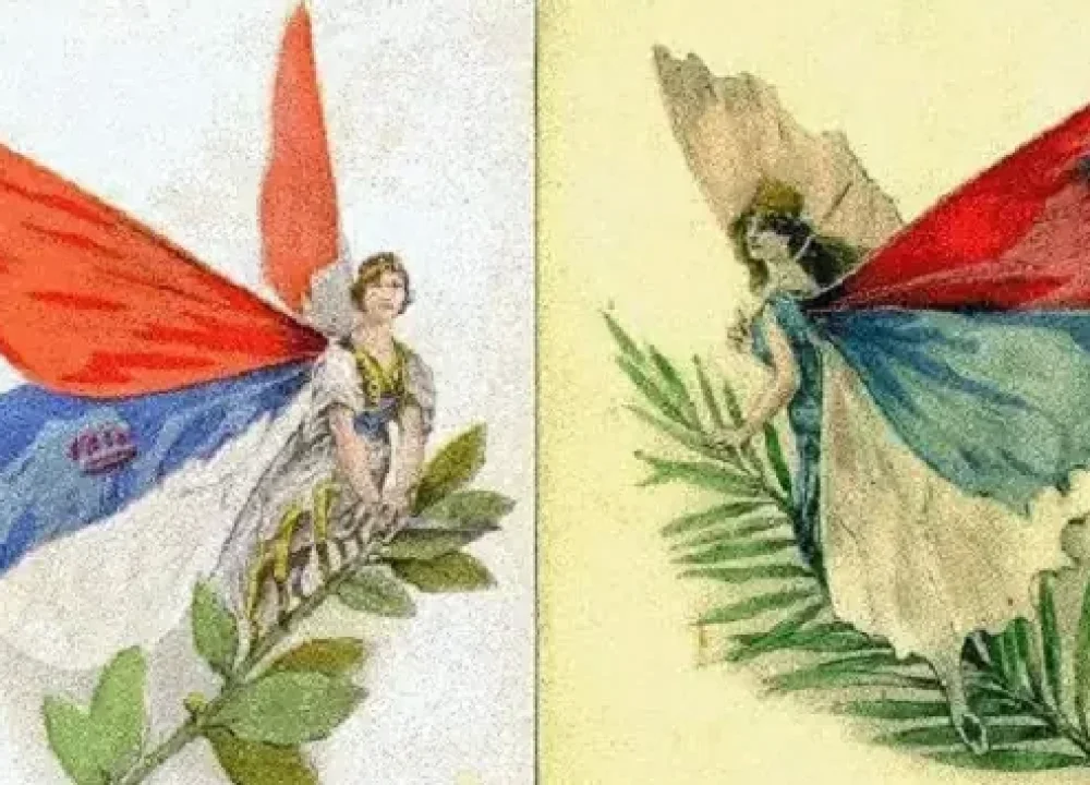 Crna-Gora-i-Srbija-predstavljene-u-Parizu-na-razglednici-tokom-I-svjetskog-rata-e1764333727305